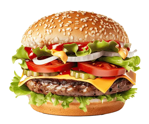 Burger Cheeseburger du restaurant Pizzeria Kebab Ô feu de bois de 50380 Saint-Pair sur Mer